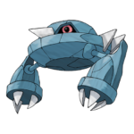 Este é Aggron, um Pokémon do tipo os bec it pedra e metal,que f