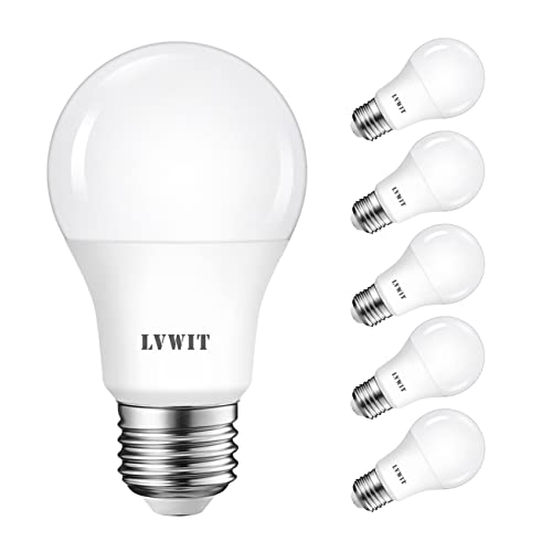 LVWIT Bombillas LED A60, Casquillo E27, Equivalente a 60W, 6500K Luz Blanca...