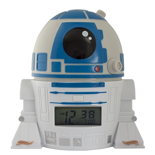 BulbBotz Despertador Infantil R2D2, Blanco, 8.89x12.7x13.97 cm, 2021401