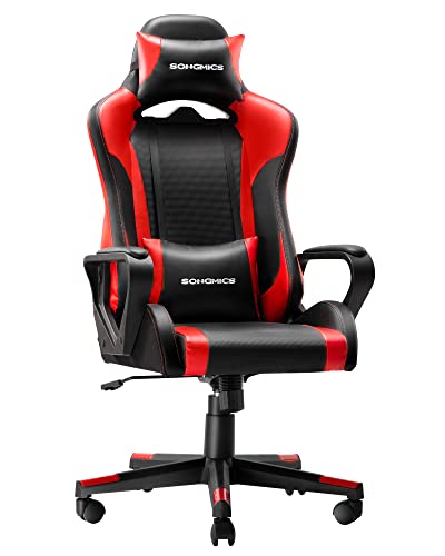 SONGMICS Sillón Gamer, Silla de Oficina, Asiento Ergonómico, con Soporte...
