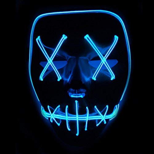 Xdffy Halloween Máscara LED Ligero Gracioso Máscaras Estupendo Festival...