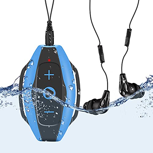 Mp3 Acuatico 8GB, AGPTEK S05 Waterproof Clip Reproductor de MP3 con Auriculares...