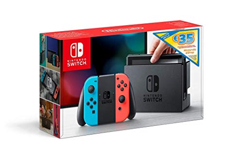 Nintendo Switch - Consola (Estándar) - Azul Neón/Rojo Neón+ Bono 35€ eShop...