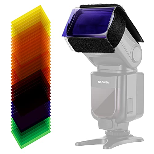 Neewer - Filtros Difusores Universales de Colores para Flash Speedlite, 47x77...