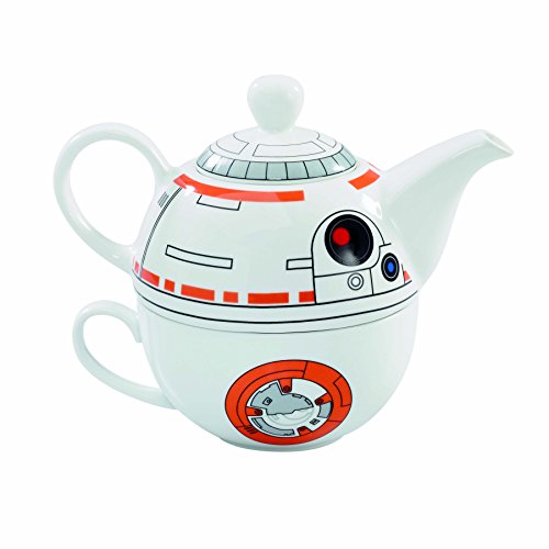 Funko JUN163060 Star Wars SW03543 'Epvii' Teapot and Mug Set, White, Set of 2
