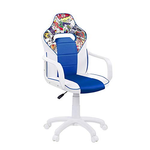 DRW, Silla Gamer, Silla de Oficina Gaming Estudio o Escritorio, Acabado en...