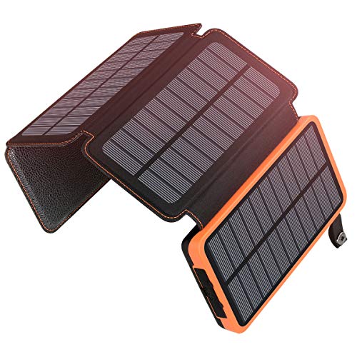 A ADDTOP Cargador Solar 25000mAh Power Bank Portátil con 2 Ports 3A Output...