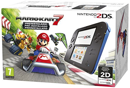 Nintendo 2DS - Consola, Color Azul + Mario Kart 7 (Preinstalado)