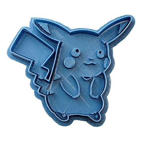 Cuticuter - Cortador de galletas Pokémon Pikachu, color azul, 8 x 7 x 1,5 cm