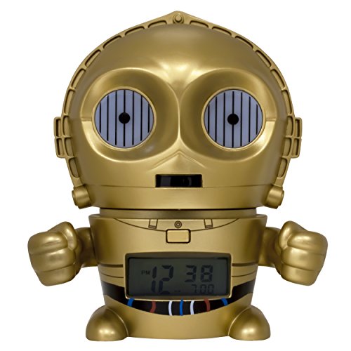 BulbBotz Despertador Infantil C3PO, Dorado, 8.89x12.7x13.97 cm, 2021418