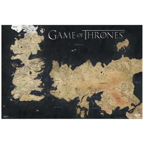 Pyramid America Póster de mapa de Westeros y Essos de Juego de Tronos para...