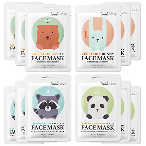 Look at me - Máscaras faciales prémium con sobre con diseño de animales...