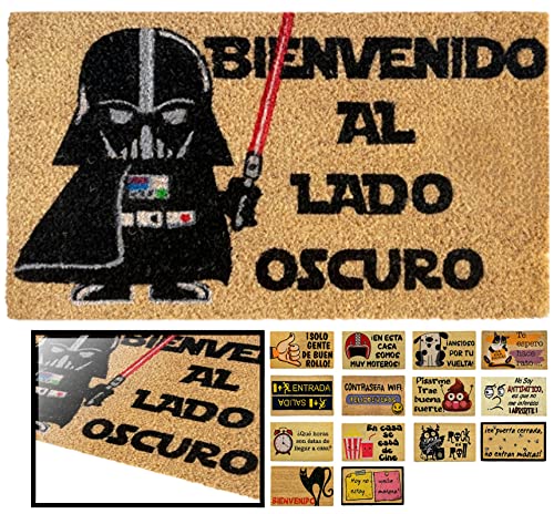 LucaHome - Felpudo Coco Entrada casa 40x60 con Base Antideslizante, Felpudo de...