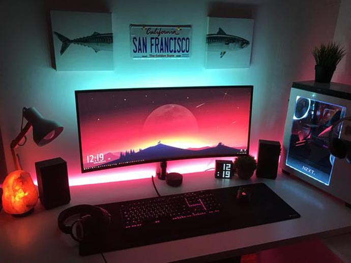 Cómo poner luces led en un gaming setup