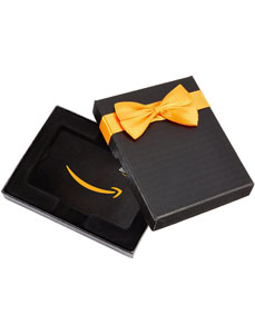 Gift card amazon con estuche negro