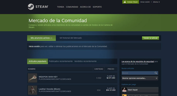 Cómo funciona el Mercado de la Comunidad de Steam